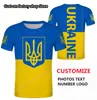 Ucrânia T Shir Diy grátis Cusom fez o nome Número de verão Syle Men Women Moda Shor Manga Funny t Shirs The Casual Shirs 220616