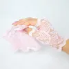 4 Colors Mesh Lace Short Fingerless Gloves For Women Embroidered Rose Floral Bride Wedding Mittens Party Costume Stretch Glove Driving UV-proof