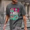 Heren t-shirts Mens Summer Hawaiian Beach Persoonlijkheidsbrief Afdrukronde ronde nek korte mouw T-shirt kleding shirts