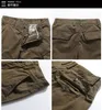 Joggers Cargo Pants for Men Casual Hip Hop Hit Color Pocket Male Trousers Sweatpants Streetwear Techwear Pants Man Clothing Army Green