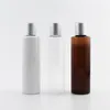 200ml 30pcs Clear Empty Lotion Bottles With Disc Top Cap Brown Shampoo Plastic Bottle 200cc Containers