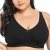 Wire Free Women's Underwear Minimizer Cotton Bra Plus Size Full Large Cup Ultra-thin Woman Bras Big Size A B C D E F G H I T220726