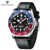 Роскошные мужские дизайнерские часы Pagani Design Men's Mechanical Watch Gmt Двухчасовой светящийся календарь PD-1662