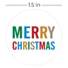 500pcs Roll 1.5inch Christmas Adhesive Stickers Baking Bags Package Box Decor Label Festive Party Supplies