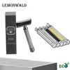 Lemonwald Men's Safety Razor Handle Wet Razor Handle alça de metal aço inoxidável de alta qualidade 220622