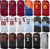 Ekran Baskılı Basketbol Lauri Markkanen Jersey 24 Kevin Love 0 Isaac Okoro 35 Dean Wade 32 Caris Levert 3 Rajon Rondo 1 Darius Garland 10