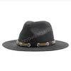 Cappelli da sole in paglia per donna uomo tesa larga 7 cm corda antivento cappello da cowboy occidentale casual protezione solare Panama