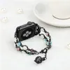 Luminous Beads Bracelet Band for Apple Watch 40mm 44mm Woman Jewelry Strap fit iWatch Series 7 6 SE 5 4 3 38mm 42mm 41mm 45mm