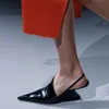 2022 Nuova Primavera Strano Sandali Tacco Pompa Punta A Punta In Pelle Solid Slip On Slingback Pompe Scarpe Da Donna Del Progettista Del Partito di Promenade Sexy