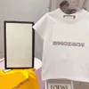 Çocuk Tasarımcı Giysileri Yeni Bebek Erkek Kız Kızlar Tişört Klasik Mektup Piling Kısa Kollu Üstler Çocuklar Yaz Pamuk Karikatür Desen T-Shirts 4styles