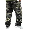 Männer Hosen Camouflage Cargo Männer Casual Lose Baggy Hosen Taschen Taktische Armee Stil Gerade Mann Kleidung Männer