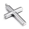 Pendant Necklaces Christian 316L Stainless Steel Silver Color Cross Crucifix Design Mens Womens Necklace Free Rope Chain 24" 3mm GiftPe