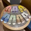 10A Color Crystal Satin Slippers Slides with Crystals Classics Triangle Slipper for Woman Flat Rubber Sole Slide Tops Quality Casual Fashio