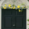 Couronnes de fleurs décoratives, 1 pièce, 240cm, guirlande de tournesol jaune artificielle, vigne de fleurs, décor d'arc Floral de mariage, en soie décorative