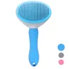 Brosse autonettoyante pour chien et chat, peigne pour perte de poils, outil de toilettage, massage à particules