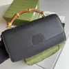 Borse da donna tz designer handbag in stile retrò manico in bambù manico in metallo di alta qualità sacca a tracolla orizzontale per spalle borse da tote borse 67574#nero