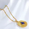 925 Sterling Silver With 18k Gold Plated Natural Lapis Lazuli Ball Irregular Necklace For Women Vintage Chain Original Jewelry