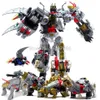 G1 BPF Transformación Dinoking Volcanicus Grimlock Slag Snarl Swoop Slash Dinobots 5in1 Figura Robot Toys T2001062315075343