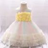 Sukienki dla dziewczynek Płatek Pasek koronkowy organza księżniczka