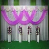 36m 1020ft colorful backdrop church Stage Curtain with Sequins Backdrops with Swags Ice Silk Wedding Party Stage Decoration2858082267