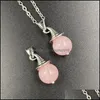 Arts And Crafts Healing Crystal Natural Stone Pendant Magic Pointy Hat Charms Rose Quartz Tiger Eye Lapsi Pink Link Sports2010 Dhxbd