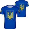UCRANIA Camiseta Diy Gratis Nombre personalizado Número Ukr Camiseta Nación Bandera Ucrania País Ukrayina P o Imprimir Ropa 3D 220614