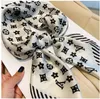 Designer Letters Print Flower imitate Silk Scarf Headband for Women Fashion Long Handle Bag Scarves Paris Shoulder Tote Luggage Ri3725347