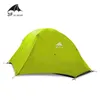 3F UL GEAR Tent 15D Silicone Ultralight Camping Tent 1 Person Double Layer Outdoor Hiking 3-4 Season Travel Tent With Free Mat H220419