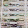 Autocollants d'étanchéité holographiquesTamper Proof Void Security Label Garantie Numéro de série StickerCustomized 1000pcs 220607