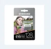 DHL配信16G/32GB/64GB/128GB/256GB SAMSUNG EVO SELECT MICRO SD CARD/SMARTPHONE SDXCストレージカード/TFカード/HDカメラメモリカード100MB/S