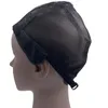 1pc Caps de peruca de cabelo malha malha preta rede de cabelo fabricando tampa de tecelagem
