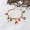 Gliederkette Weihnachtstag Armband Elch Weihnachtsmann Baum Anhänger Mode Weihnachtsgeschenk OrnamentLink Lars22