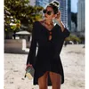 Seksowna ukryta w bikini kobiecy kombinezon kąpielowy kostium kąpielowy plażowy kostium plażowy noszenie dziania stroje kąpielowe siatkowe sukienka na plażę szatę 220531