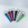 Nieuwste Kleurrijke Aluminium Legering Mini Pagoda Shape Pijpen Droog Herb Tabak Filter Handpijpen Draagbare Sleutelhanger Rook Roken Innovatieve Ontwerp Sigarettenhouder DHL GRATIS