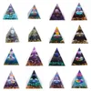 Orgonit piramida dekorator generator energii leczenie kryształowa kulka reiki czakra ochrona medytacji figurki żywiczne domowe ornament