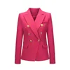 Costumes pour femmes Blazers Double boutonnage manteau femmes court 2022 arrivée Chic costume bureau dame vêtements mince multicolore en gros DropWomen's