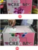 Home Thai Stir Fry Ice Cream Tools Roll Machine Kitchen Electric Small Fried Yogurt Portable Cream Machine for Bars Cafés Dessert Shops Mini Kit