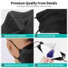 Adulto preto peixes descartáveis ​​máscara 4ply orelha loop reutilizável cover tela 3d boca máscaras tampa mascarilla bes121