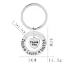 Teac HLearn Insipre Thank You Metal Letter Key Chain Rings for Men Women Car Keys Ring Pendant Friend Gift Wholesale