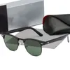 Luxusdesigner Sonnenbrille Mode klassische Sonnenbrille polarisierte UV Damen Brille Metall Rahmen Original Männer Outdoor Driving Shades Unisex 16 Farben grüne Objektive r