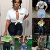Desigenr Womens T-shirt Short Sleeve Print Exposed Navel Tee Slim Fit Fashion Sexy Half Open Neck Cardigan Tops