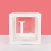 Baby Shower Girl Boy Transparent Name Age Box Donut Wall Stand Wedding Decoration One First Birthday Party Gift357D8916710