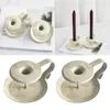 Candle Holders 2pcs Retro White Handheld Holder Stand Home Bedroom DecorationCandle