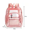 PVC Clear School Bags Şeffaf Sırt Çantası Dikenleri Kız Kişiselleştirilmiş Gören See-Through Stadyum Sırt Çantaları Boy Dom1234