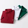 Polo da uomo Camicie a maniche corte in cotone da uomo Tinta unita Rosa Rosso Bianco Navy Nero Colore verde Ricamo Senza tasca Camicie casual taglia asiaticaMe