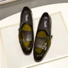 Felix chu märke patent läder herr loafers bröllop fest klänning skor svart grön munk rem avslappnad modemän glider på skor 220727