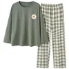 Женская одежда для сна весна осенние женщины спят лаунж пижама с длинными рукавами пижама SE 220823