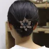 Vintage strass blomma ankabillklor Halonytail harts Klipp som skinnar huvudbonader hårnål hårbågar hårtillbehör