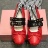 Mary Jane Flats Ballet Shoe Leather Cross Straps Soft Leather Brand Design Buckle Belt Fairy Shoes