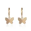 Koreanischen Stil Mode Legierung Schmetterling Form Ohrringe Kleine Frische Süße Tropfen Hoop Ohrring Für Frau Schmuck Nette Mädchen Geschenke